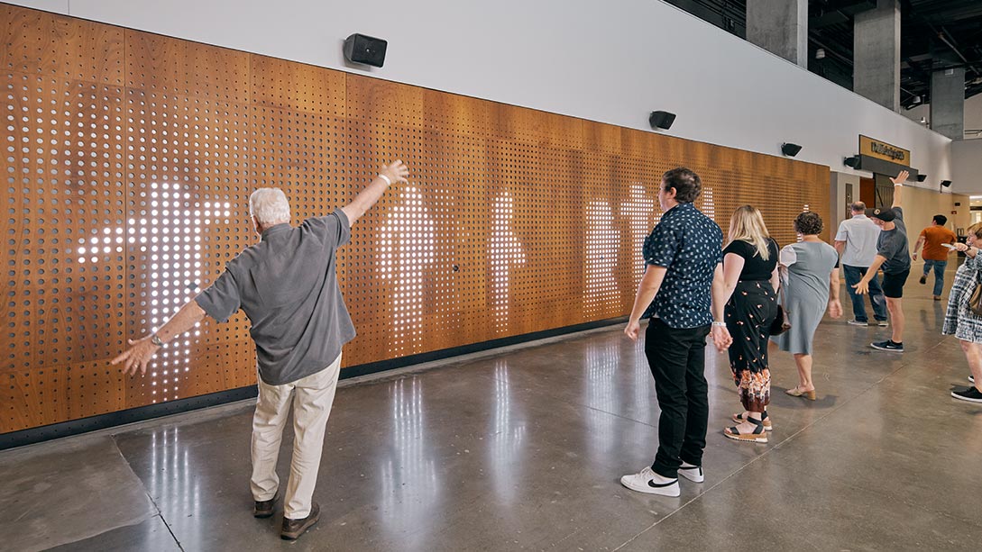 A group of people playing a game.