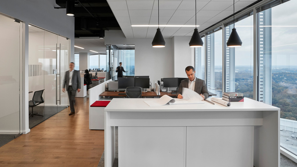 A person sitting at a desk.