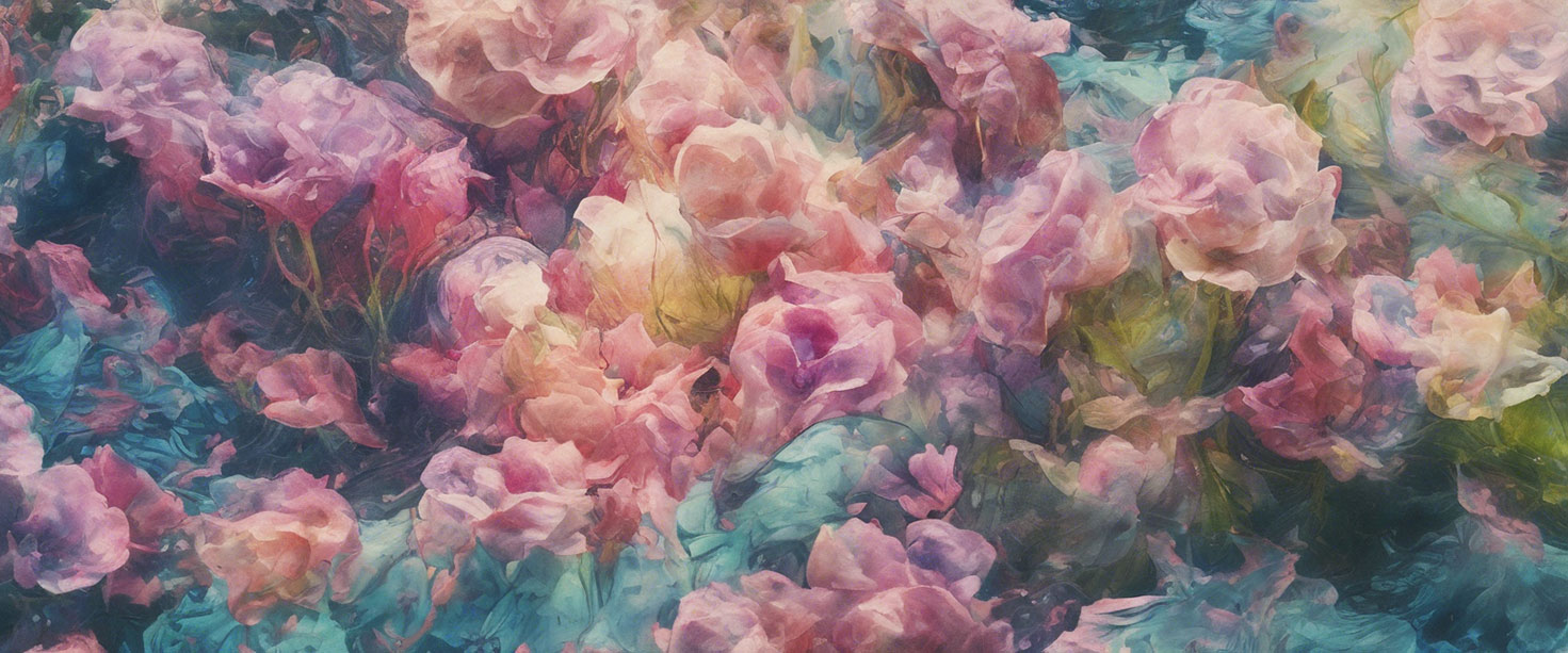 A pile of colorful flowers.