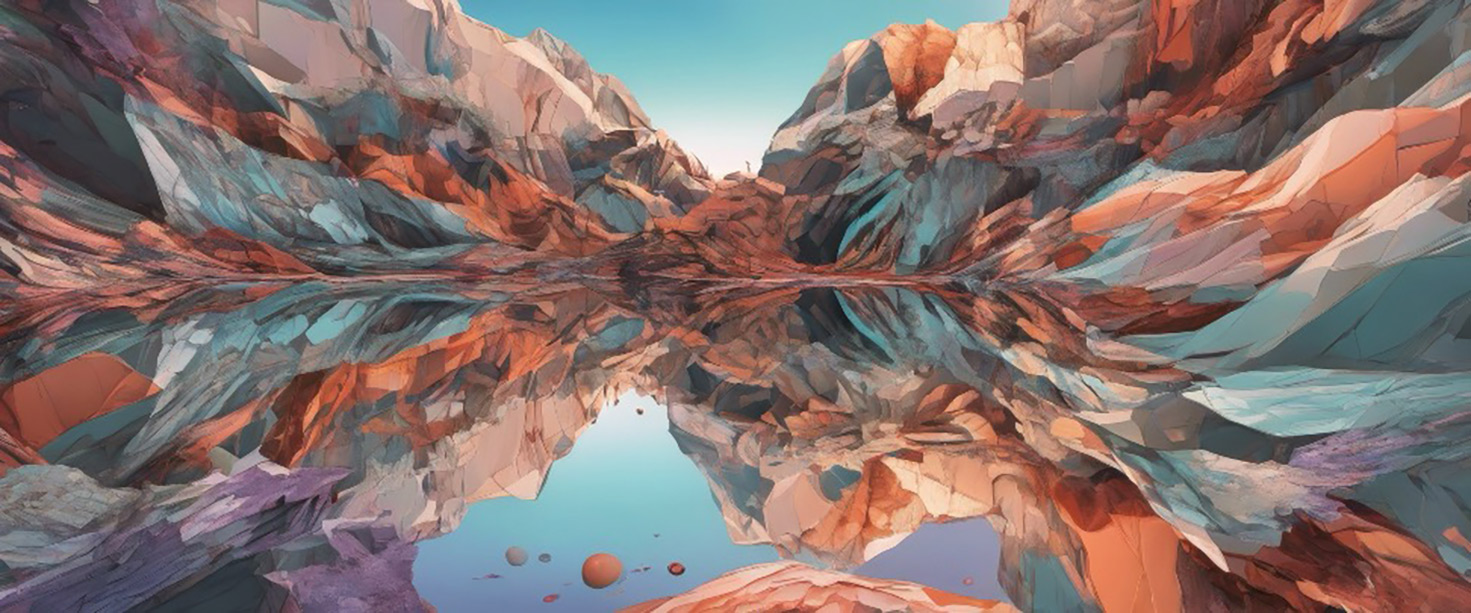 A canyon with a river running through it.