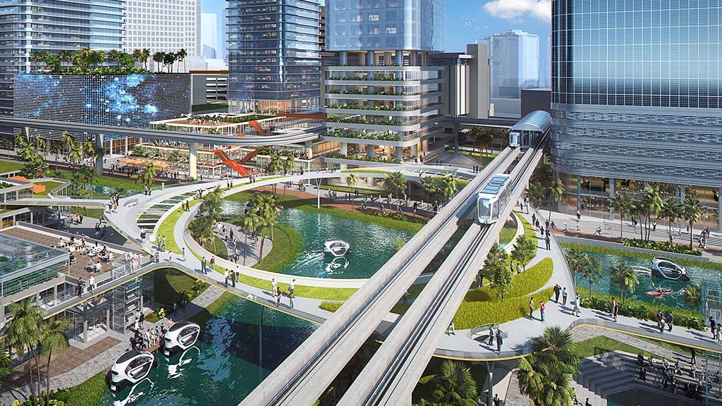 Miami future city planning rendering