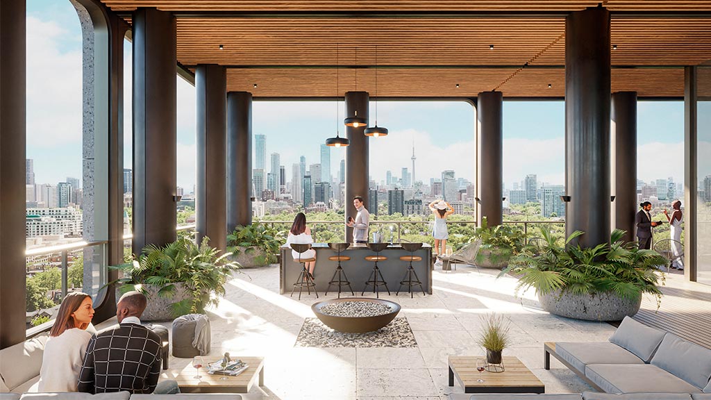 1 St. Clair West rooftop rendering