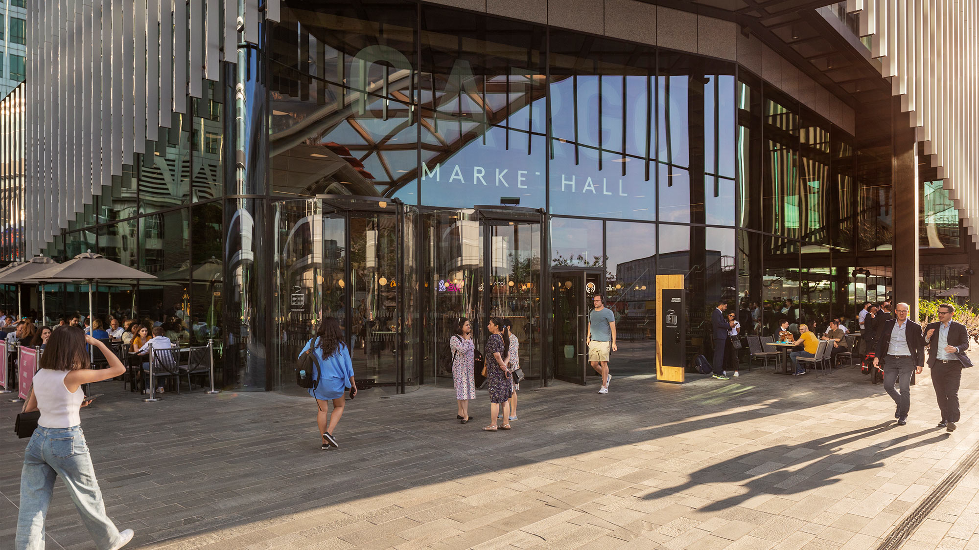 Cargo, Crossrail Place Market Hall exterior