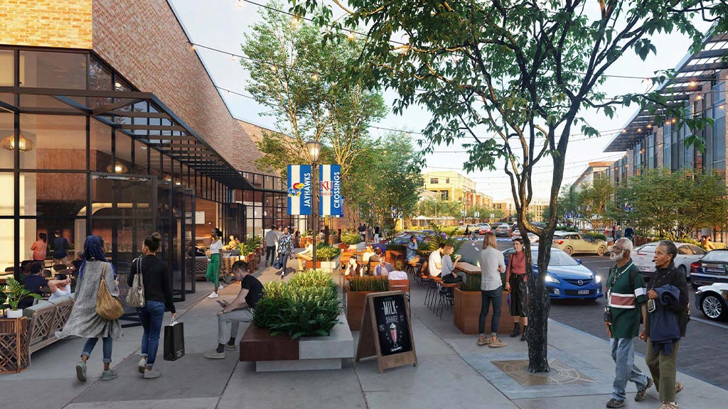 Rendering of The Crossing at University of Kansas Master Plan
