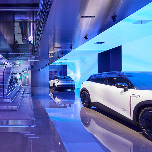 JIDU electric vehicles on display at Roboverse