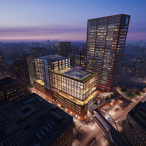 The Goodsyard aerial rendering