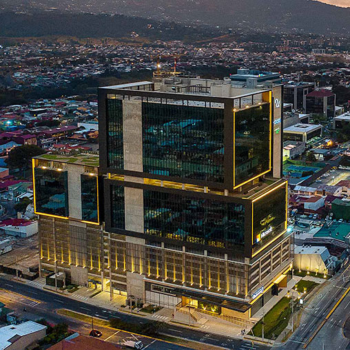 Torre Universal aerial shot.