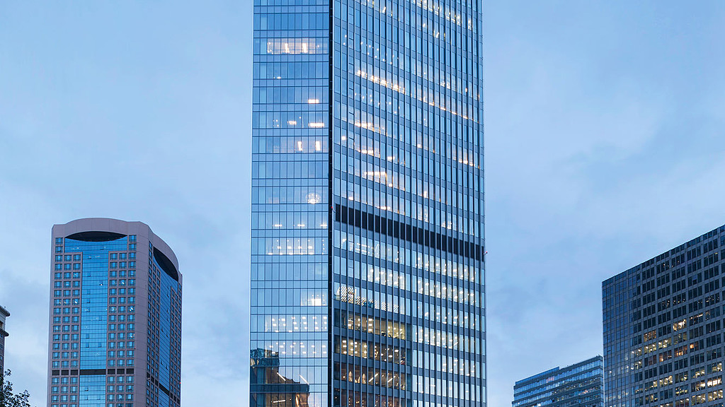A group of skyscrapers.
